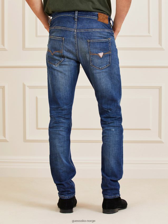 Guess super skinny fit denim bukse blå blå menn F0LJ80189