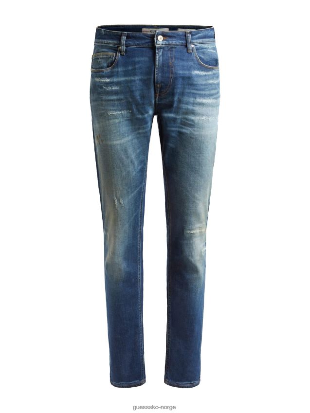 Guess super skinny fit denim bukse blå blå menn F0LJ80189