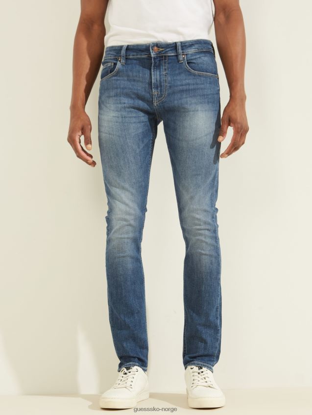 Guess super skinny fit denim bukse blå ny trend blå menn F0LJ80581