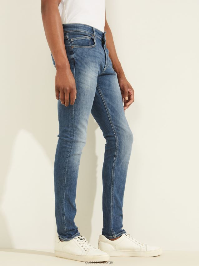 Guess super skinny fit denim bukse blå ny trend blå menn F0LJ80581