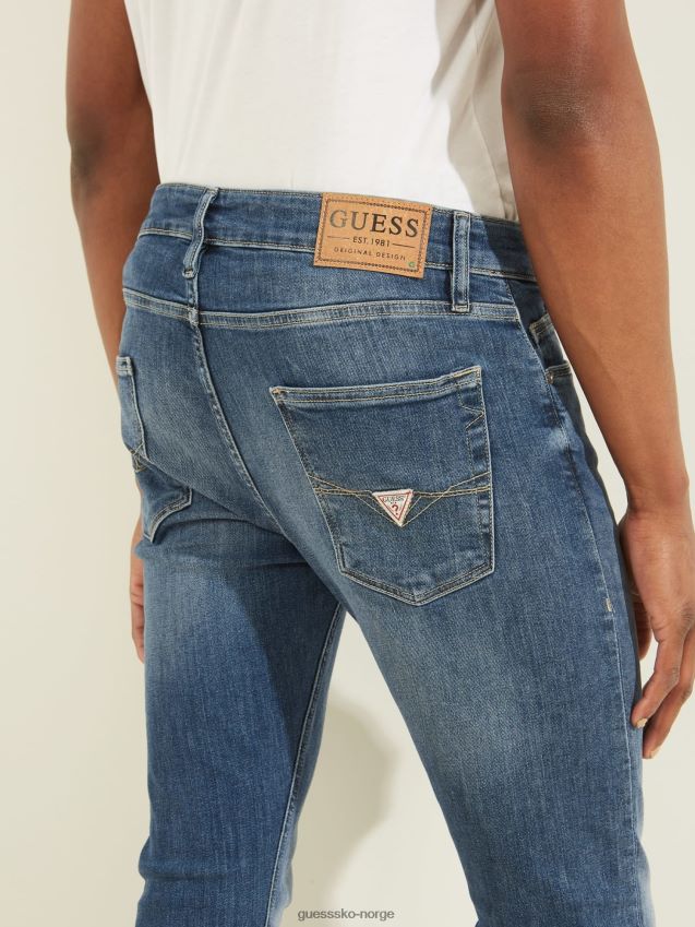 Guess super skinny fit denim bukse blå ny trend blå menn F0LJ80581
