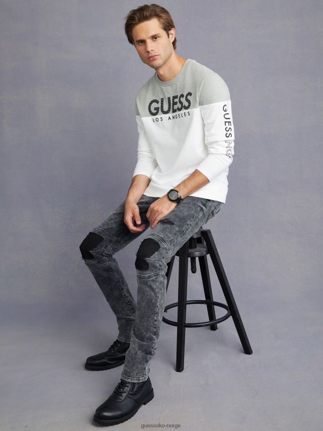 Guess svart ødelegge øko samuel moto skinny jeans svart ødelegge menn F0LJ808069