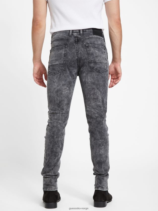 Guess svart ødelegge øko samuel moto skinny jeans svart ødelegge menn F0LJ808069