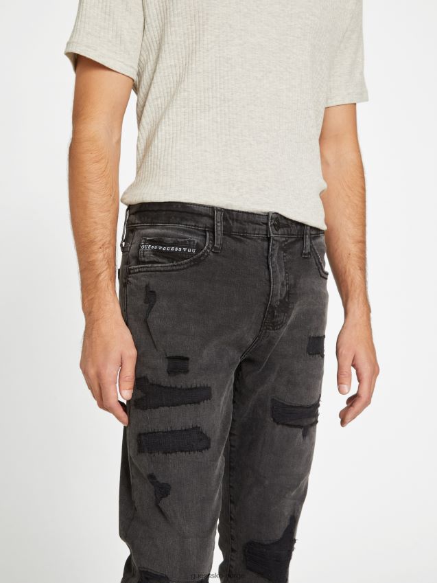 Guess svart ødelegge peter ødelagt rette jeans svart ødelegge menn F0LJ807863