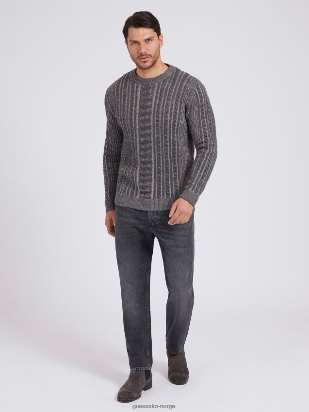 Guess svart denimbukse med avslappet passform svart menn F0LJ80171