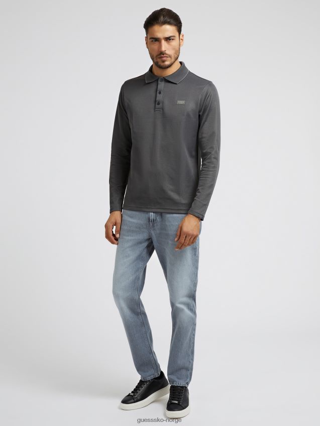 Guess svart regular fit denimbukse ny trend svart menn F0LJ80335