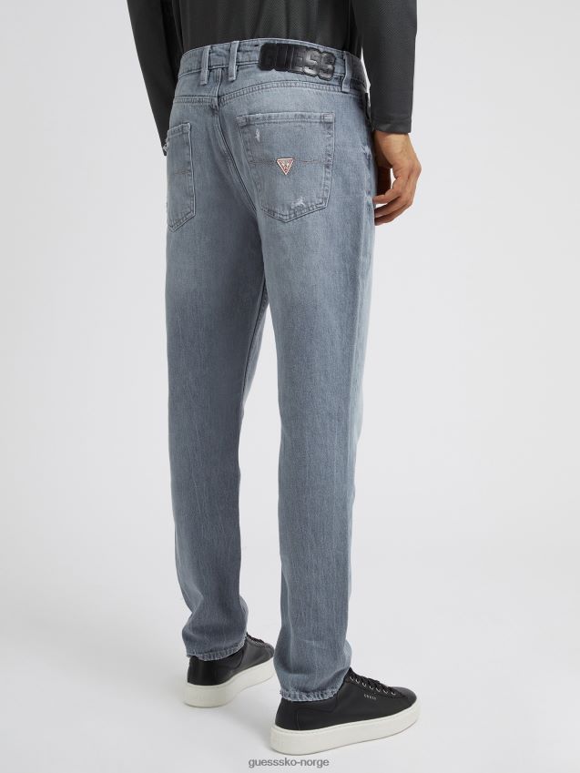 Guess svart regular fit denimbukse ny trend svart menn F0LJ80335