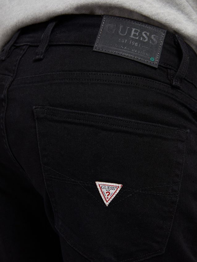 Guess svart skinny fit denimbukse ny trend svart menn F0LJ80889