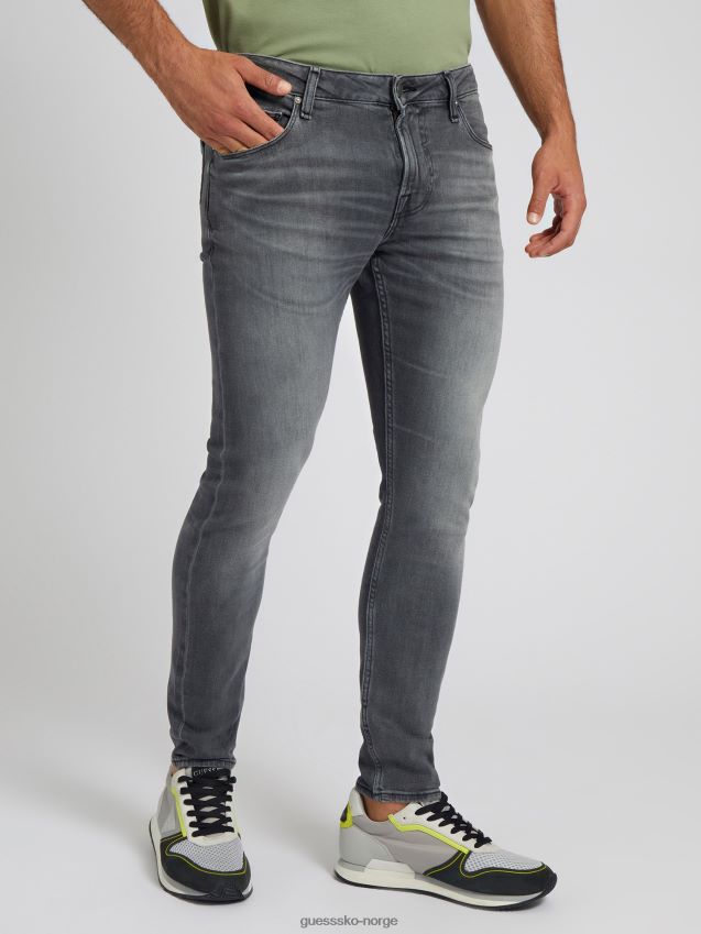 Guess svart skinny fit denimbukse svart menn F0LJ80634