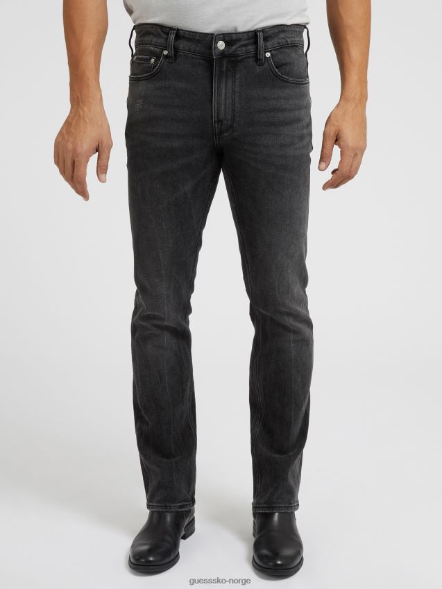 Guess svart slim fit denimbukse ny trend svart menn F0LJ80819
