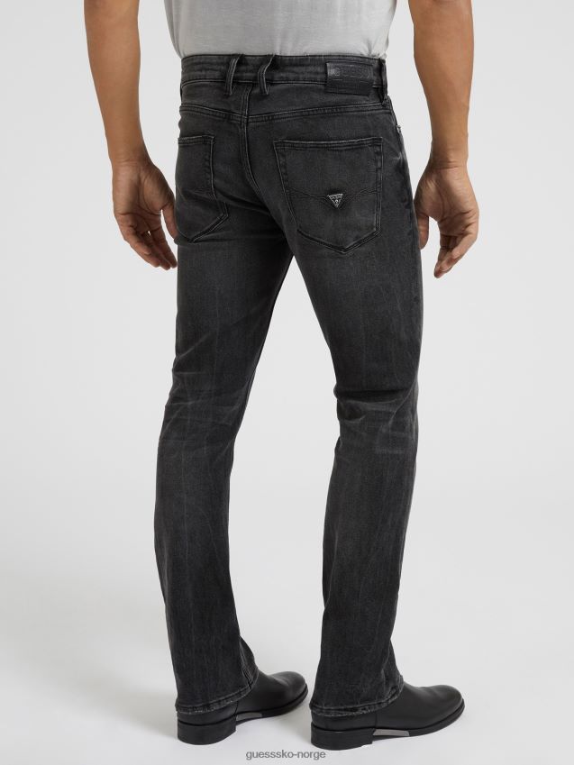 Guess svart slim fit denimbukse ny trend svart menn F0LJ80819
