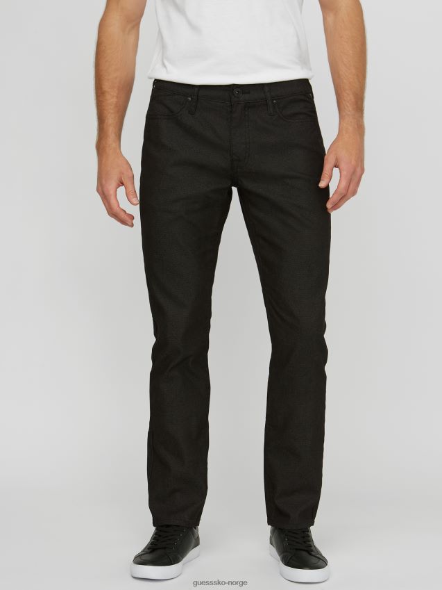 Guess svart vask 30'' harlem ultraslanke jeans med glidelås svart vask 30'' innersøm menn F0LJ808184
