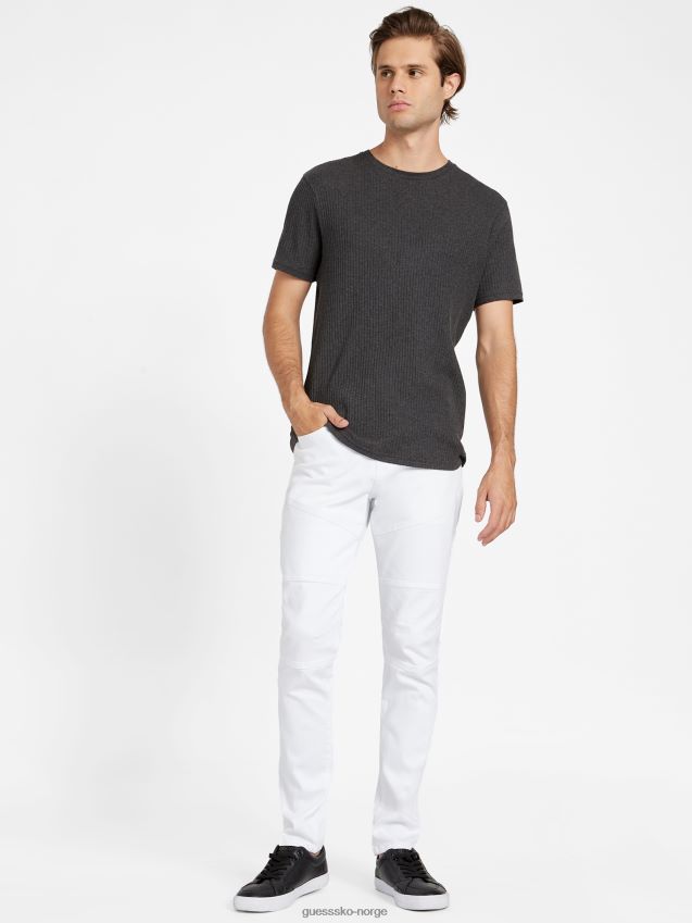 Guess white wash destory cooper moto jeans white wash destory menn F0LJ808294