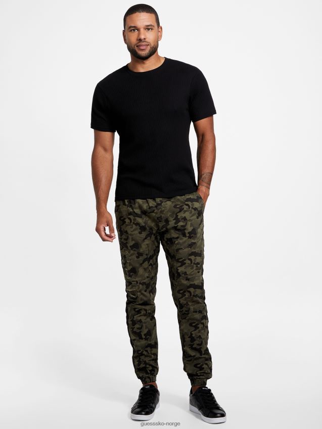 Guess camo green cruz ødela joggere camo grønn menn F0LJ808055