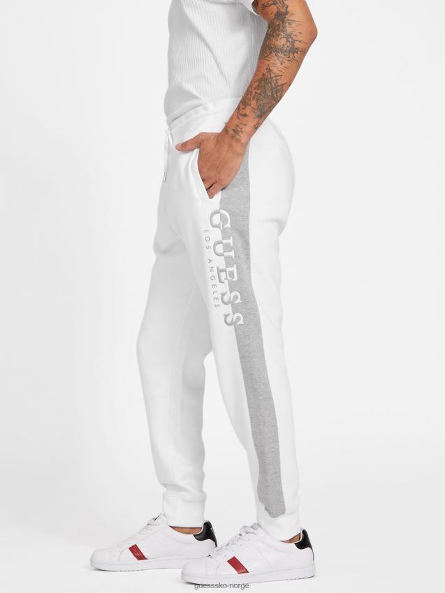Guess eco marcus logo joggers ren hvit Ren hvit menn F0LJ808011