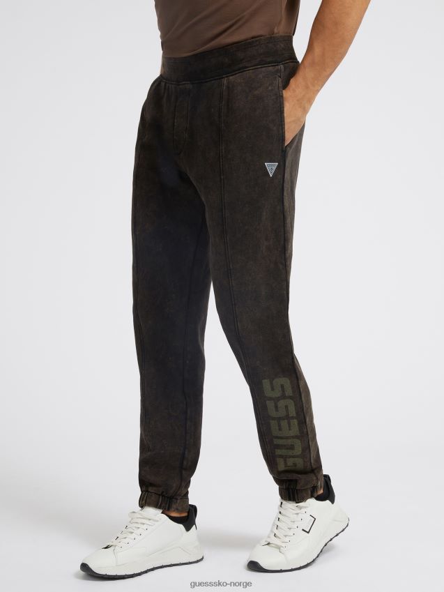 Guess grønn joggebukse med bleket effekt grønn menn F0LJ80129