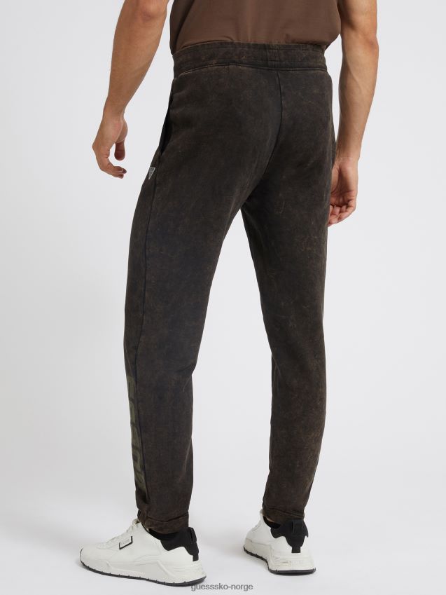 Guess grønn joggebukse med bleket effekt grønn menn F0LJ80129