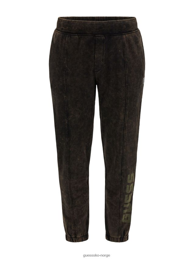 Guess grønn joggebukse med bleket effekt grønn menn F0LJ80129