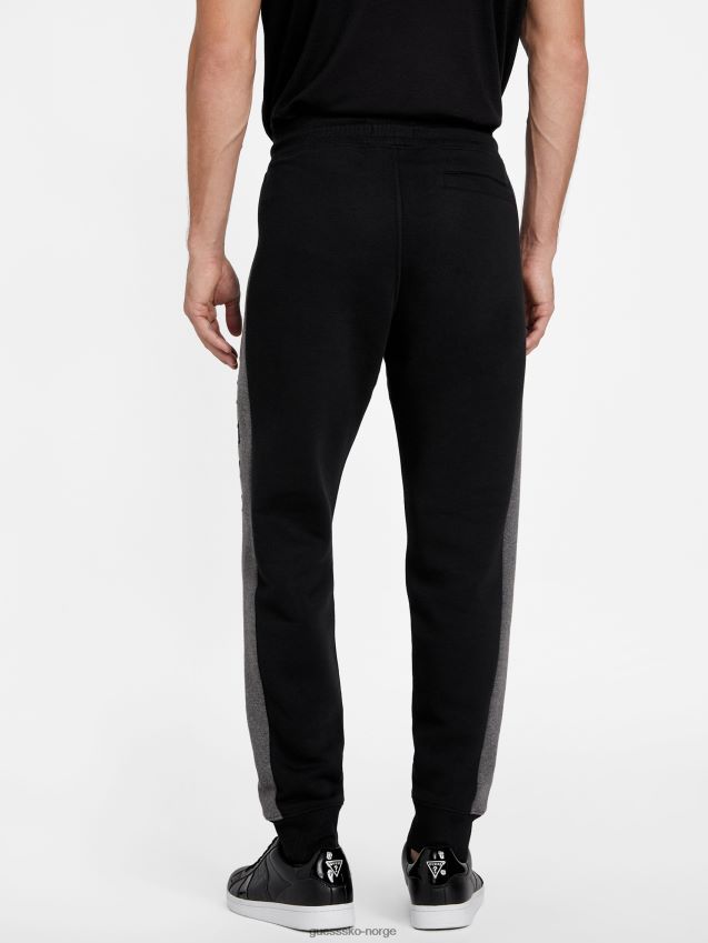 Guess jet black eco marcus logo joggere kulsvart menn F0LJ807896