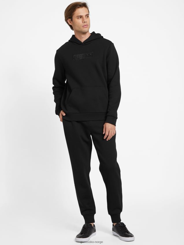 Guess jet black øko harvey logo joggere kulsvart menn F0LJ808357