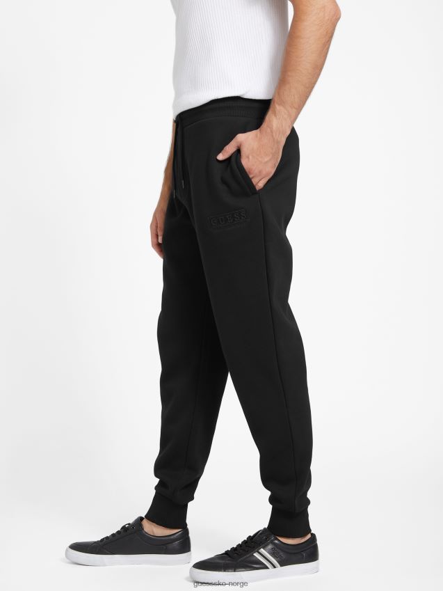 Guess jet black øko harvey logo joggere kulsvart menn F0LJ808357