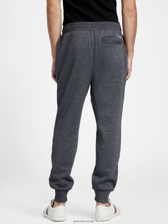 Guess jet black multi marlon fleece moto joggere jet black multi menn F0LJ808272