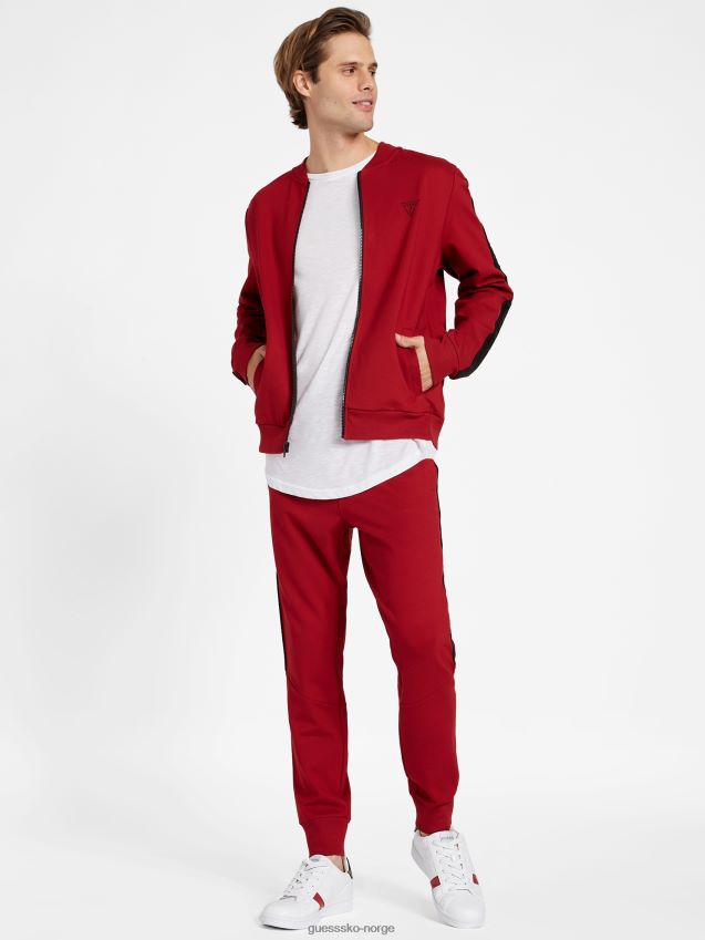 Guess jon logo tape joggers red noir rød noir menn F0LJ808149