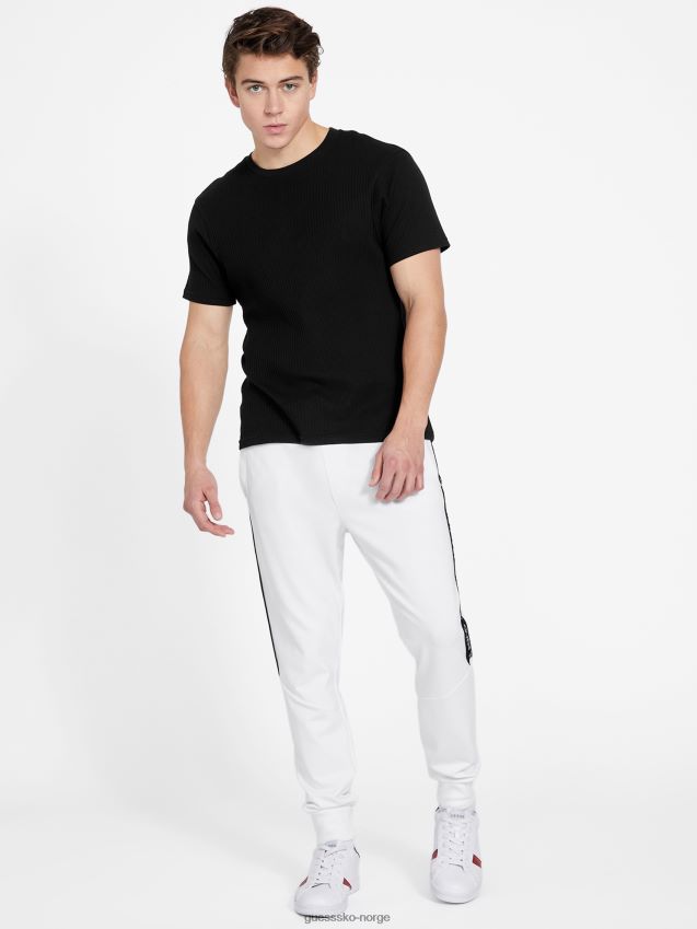 Guess jon logo tape joggers ren hvit Ren hvit menn F0LJ808194