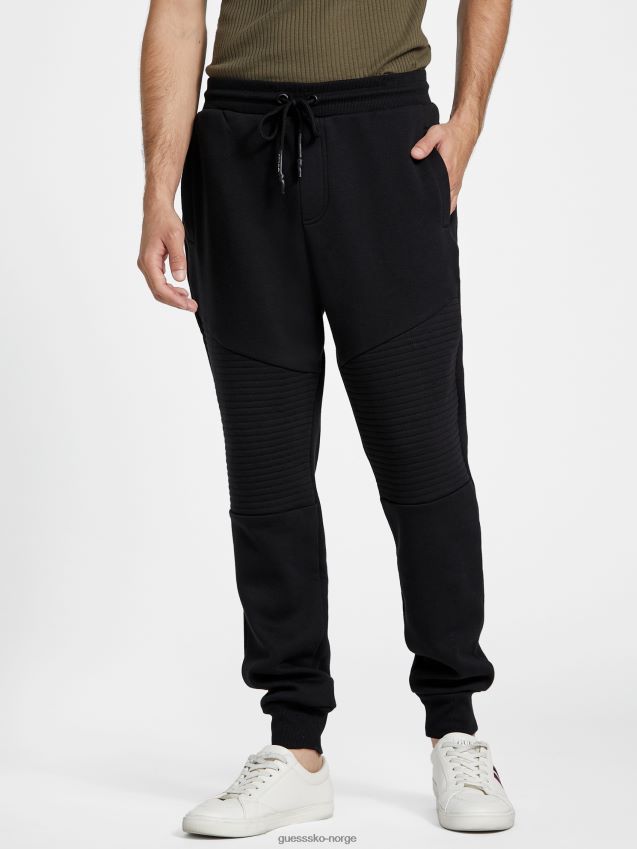 Guess marlon moto joggebukse kulsvart kulsvart menn F0LJ808102