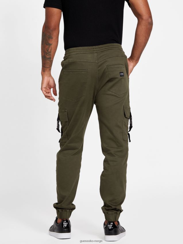 Guess mikko cargo joggers olive multi oliven multi menn F0LJ807970