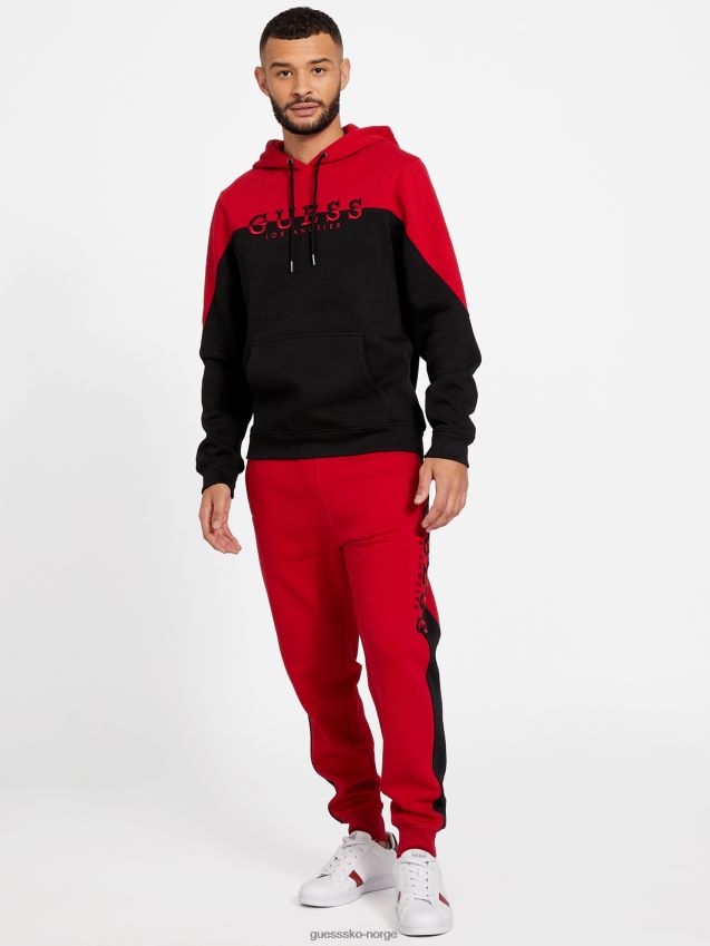 Guess varsity røde eco marcus logo joggere varsity rød menn F0LJ807935