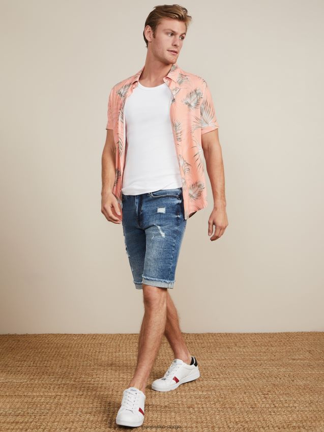 Guess abby denim shorts medium ødelagt medium ødelagt menn F0LJ808377