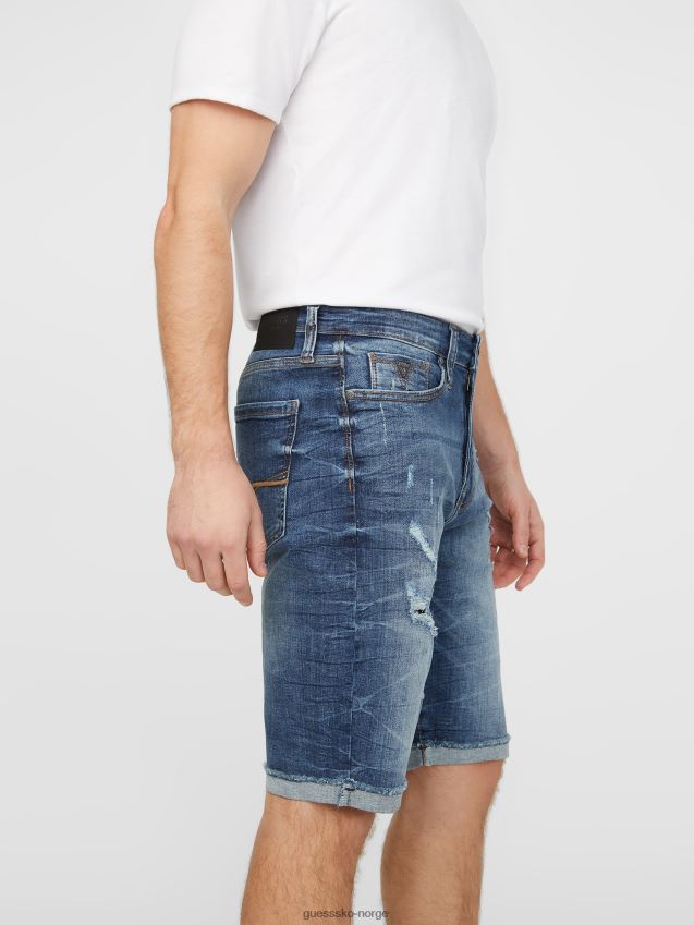 Guess abby denim shorts medium ødelagt medium ødelagt menn F0LJ808377