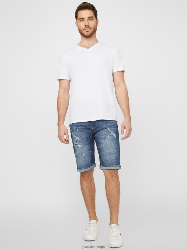 Guess abby denim shorts medium ødelagt medium ødelagt menn F0LJ808377