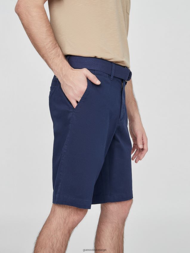 Guess abel stretch-shorts med flat front, nattlig marineblå nattlig marine menn F0LJ808371