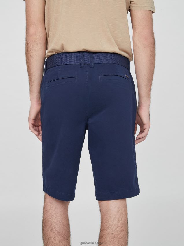 Guess abel stretch-shorts med flat front, nattlig marineblå nattlig marine menn F0LJ808371