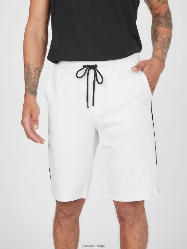 Guess andrew logo tape shorts alabast hvit alabast hvit menn F0LJ808394