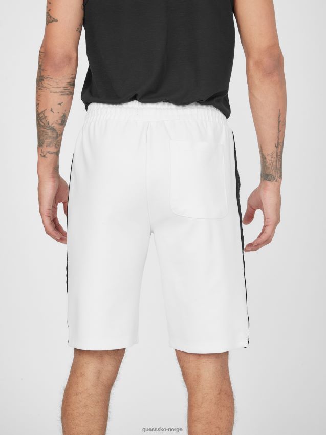 Guess andrew logo tape shorts alabast hvit alabast hvit menn F0LJ808394