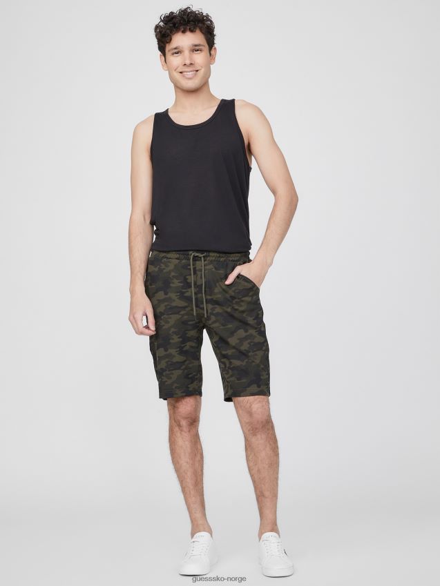 Guess andrew logo tape shorts kamuflasje kamuflere menn F0LJ808263