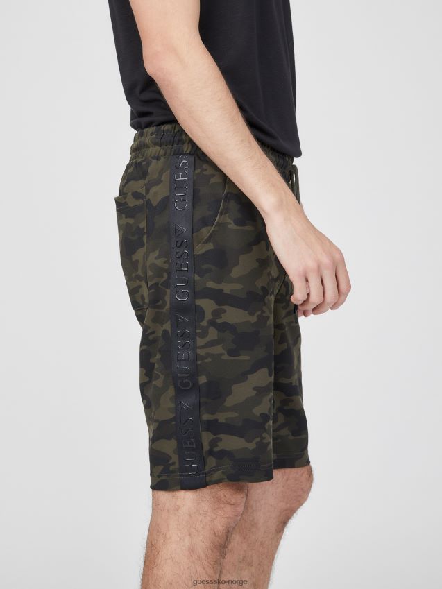 Guess andrew logo tape shorts kamuflasje kamuflere menn F0LJ808263