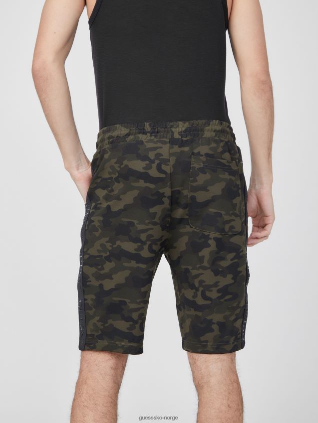 Guess andrew logo tape shorts kamuflasje kamuflere menn F0LJ808263