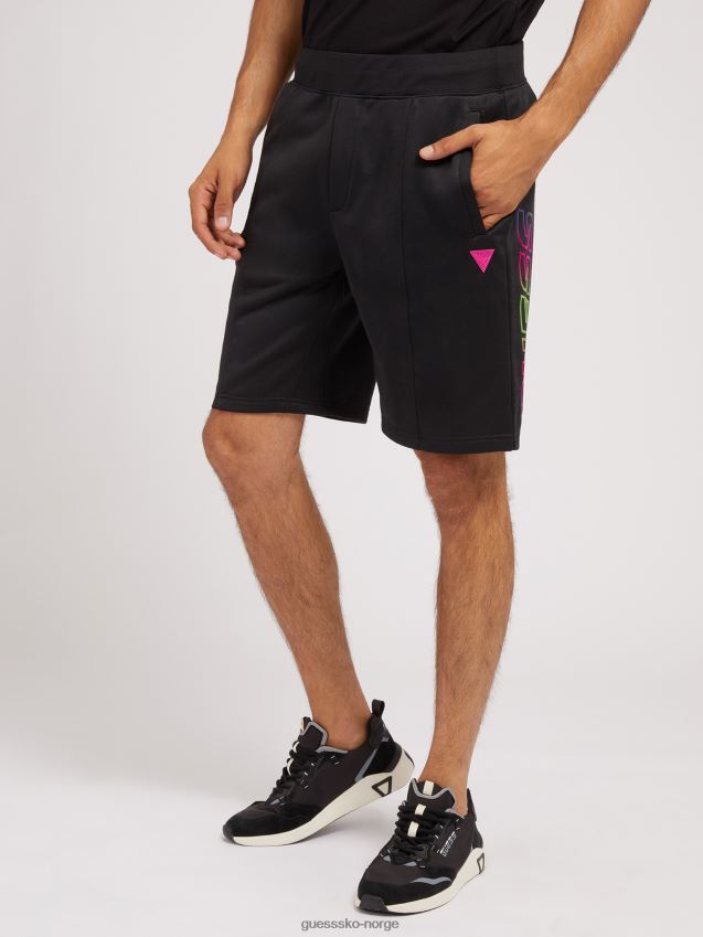 Guess bak logo kort svart svart menn F0LJ80844