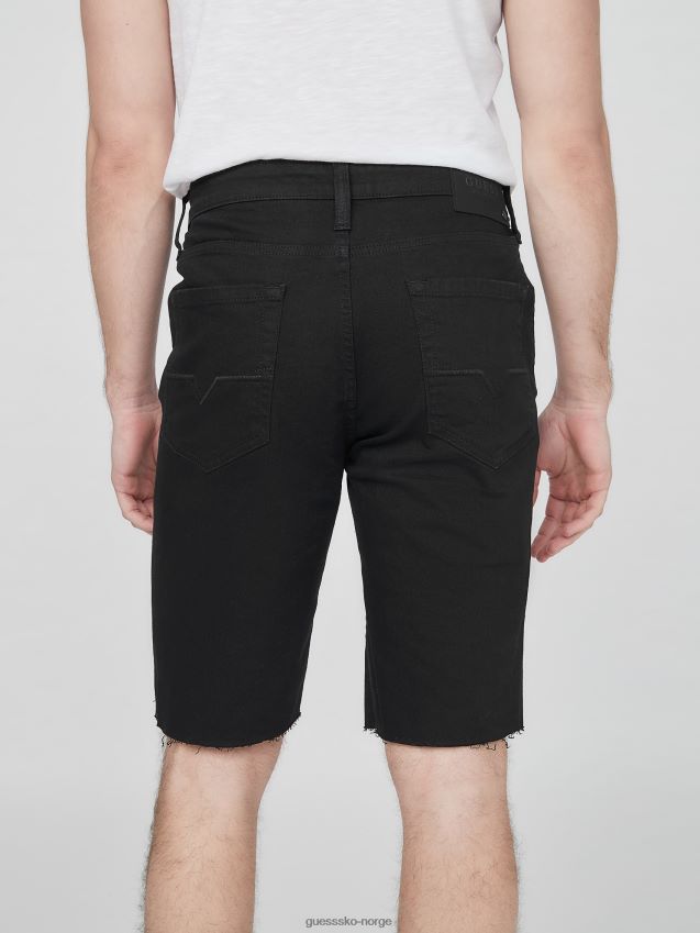 Guess black destroy clark ødelagt straight denim shorts svart ødelegge menn F0LJ808229