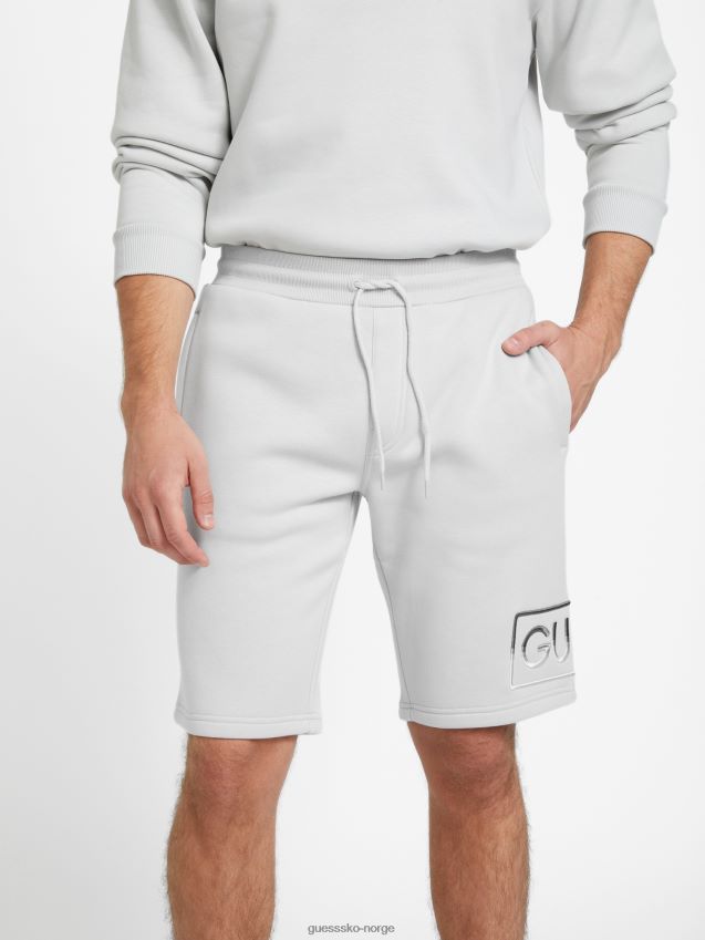 Guess blek grå hartley strikke shorts blek grå menn F0LJ808296