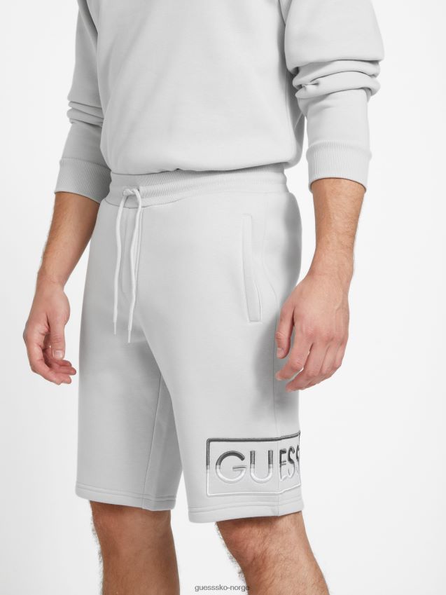 Guess blek grå hartley strikke shorts blek grå menn F0LJ808296
