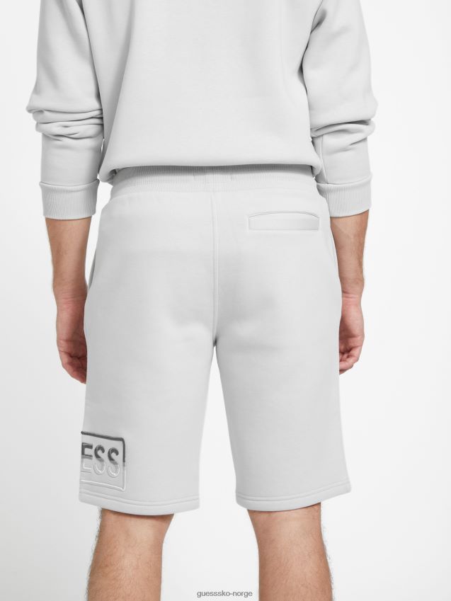 Guess blek grå hartley strikke shorts blek grå menn F0LJ808296