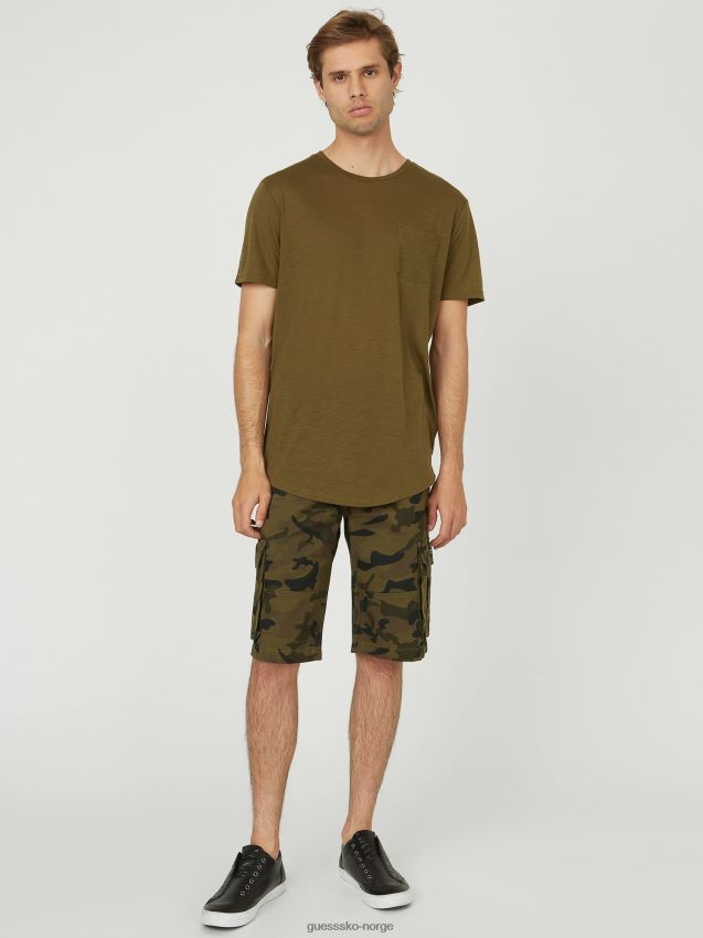Guess camo green karl camo cargo shorts camo grønn menn F0LJ808516