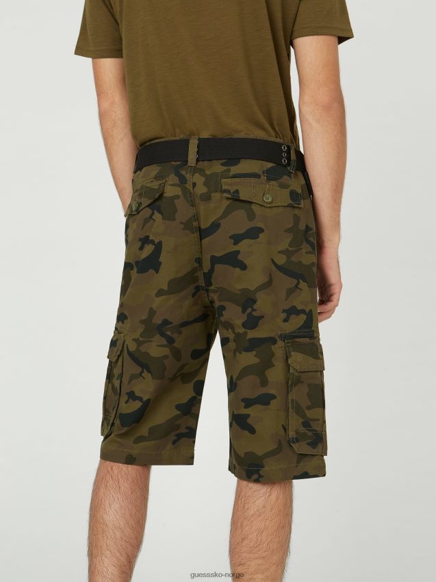 Guess camo green karl camo cargo shorts camo grønn menn F0LJ808516
