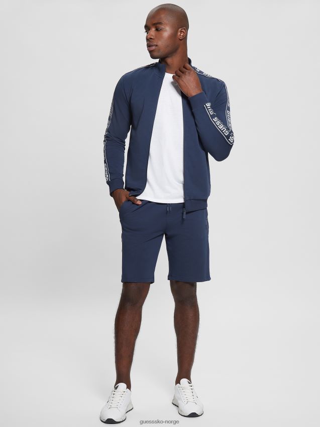 Guess eco arlo logo tape shorts silkeblå silkeblått menn F0LJ8010557