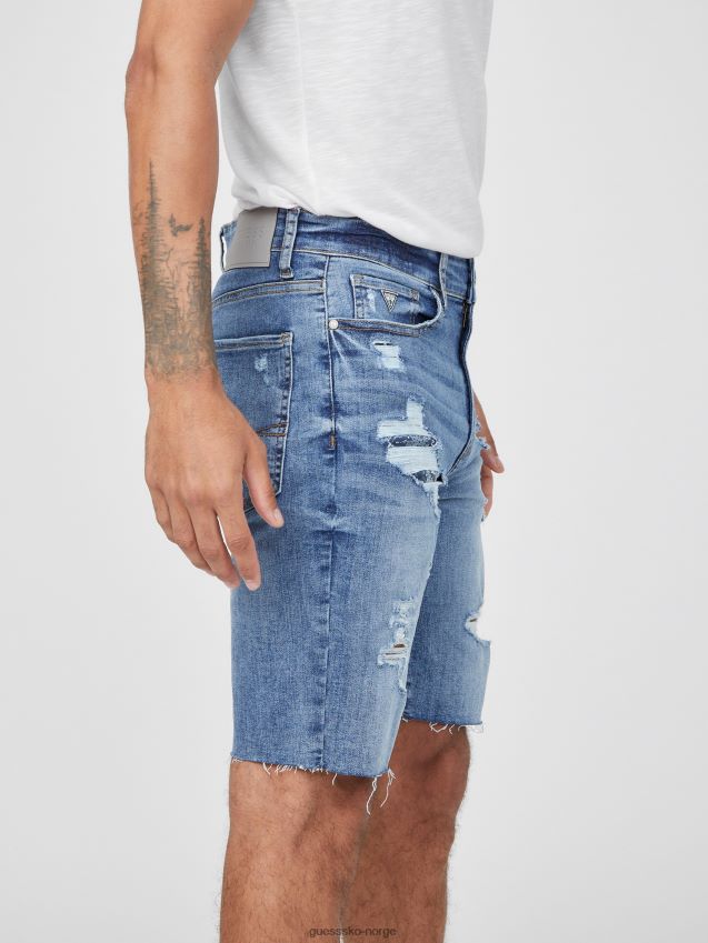 Guess eco quade shorts medium ødelagt medium ødelagt menn F0LJ808162